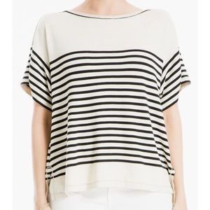 Max Studio Stripe Boatneck T-Shirt